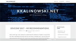 Desktop Screenshot of kkalinowski.net